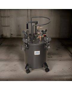 Paint pressure tank. 20ltr. Fitted with casters and manual agitator